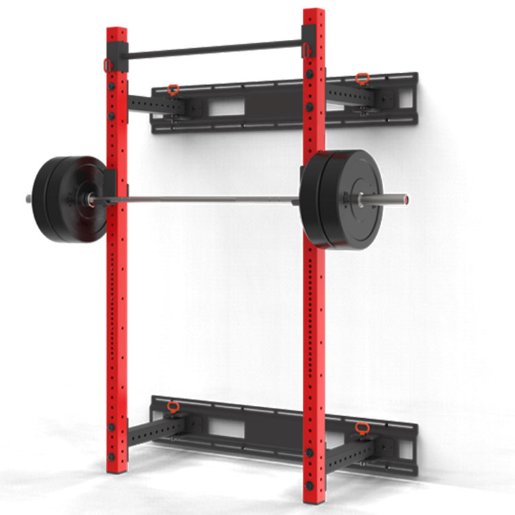 Fold Wall Mounted Rack OKPRO Custom Gym Fitness Power Rack